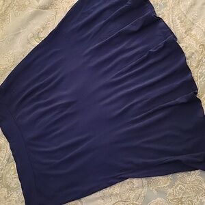ISAAC MIZRAHI Navy Blue A-line Skirt